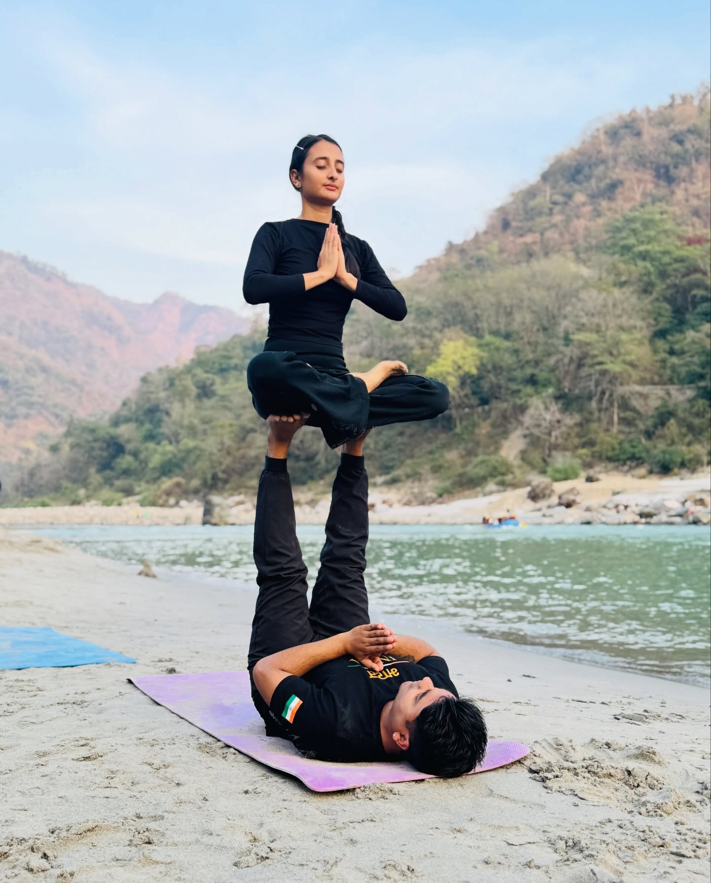 Acro Yoga Practice at Rudra Yoga Ashram Rishikesh