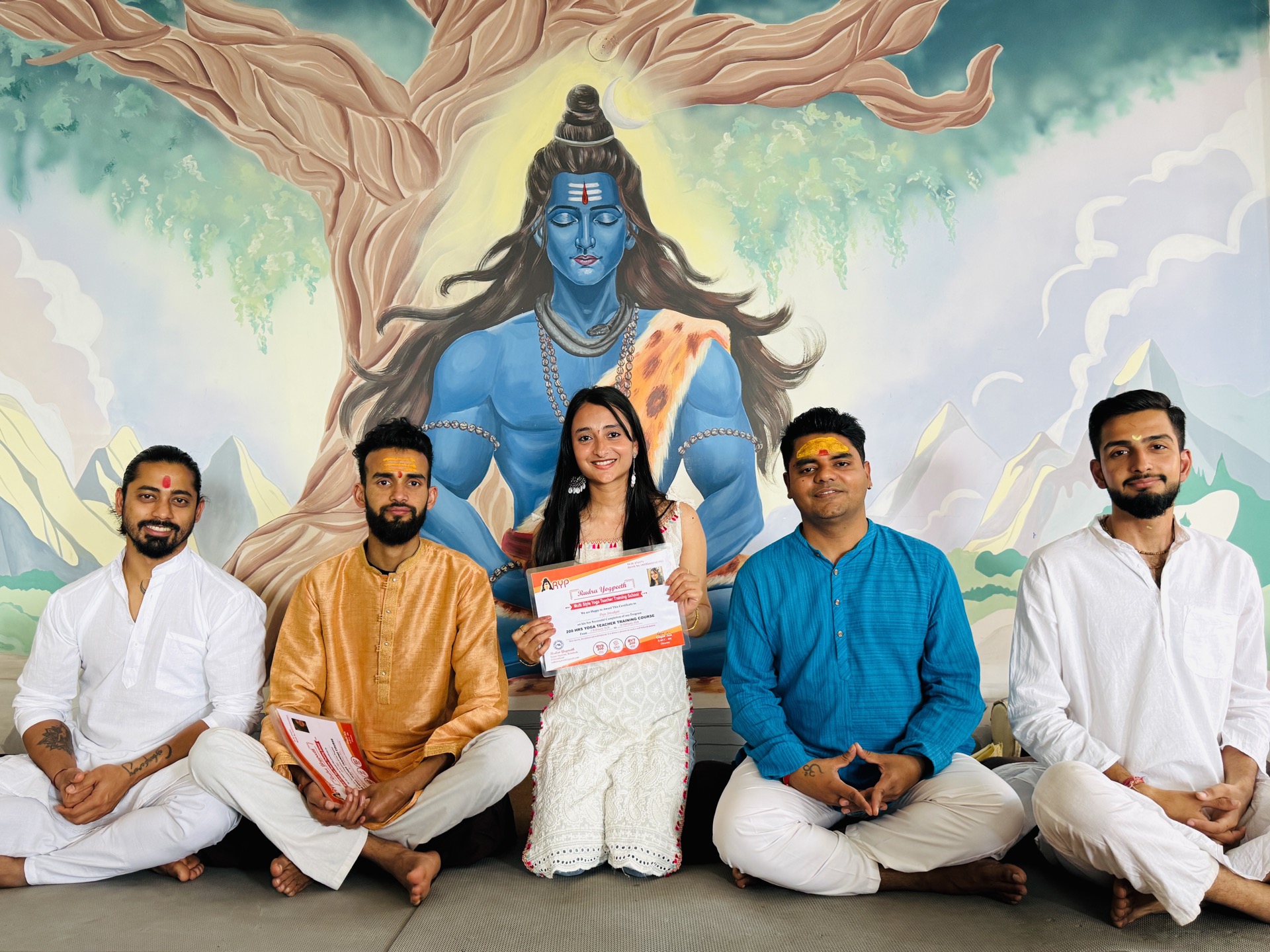 Yoga TTC Graduate with Certificate in Rishikesh India